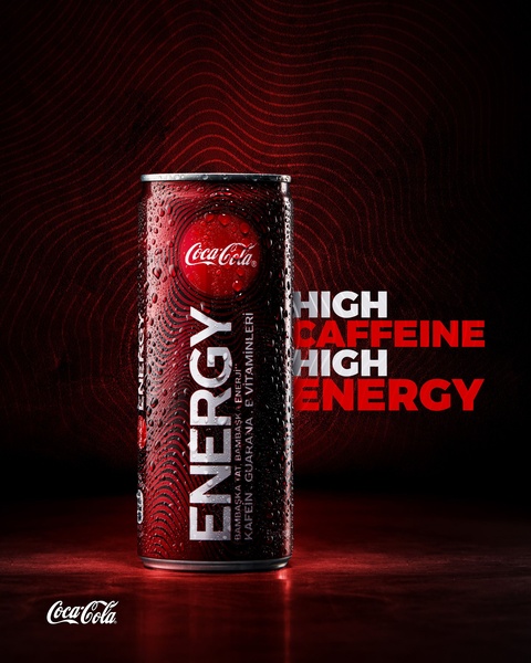 energy drink, caffeinated beverage, sports drink, energy cola, cola energy drink, product launch, brand awareness, minimalist, energetic, bold, red, black
